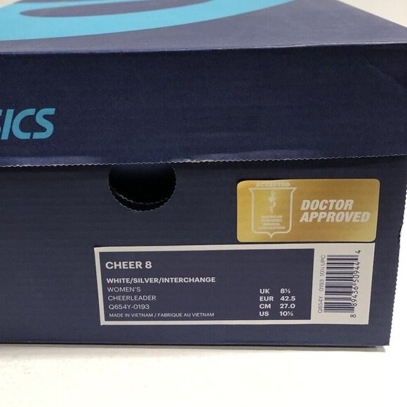 Asics Women’s Cheer 8 Cheerleading Sneaker White Size 10.5 M - Picture 7 of 7